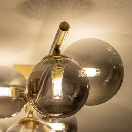 Brilagi - LED-Anbauleuchte MILLA 7xG9/3W/230V golden/rauchig