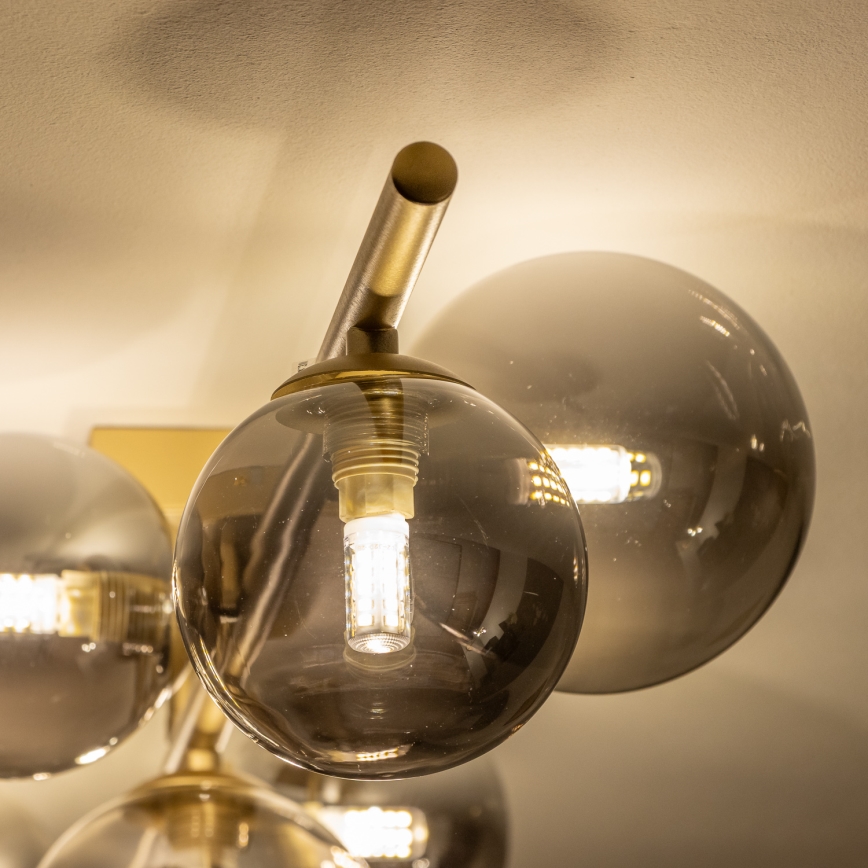 Brilagi - LED-Anbauleuchte MILLA 7xG9/3W/230V golden/rauchig