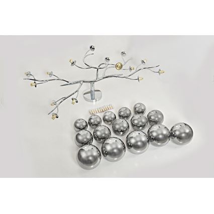 Brilagi - LED-Anbauleuchte MISTEL 15xG9/3W/230V glänzendes Chrom/rauchig