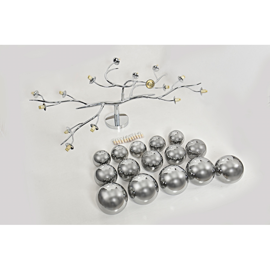 Brilagi - LED-Anbauleuchte MISTEL 15xG9/3W/230V glänzendes Chrom/rauchig