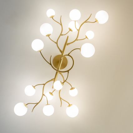 Brilagi - LED-Anbauleuchte MISTEL 15xG9/3W/230V golden/weiß