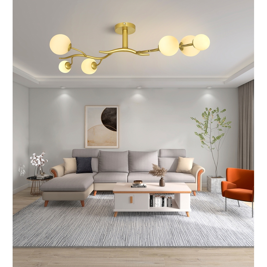 Brilagi - LED-Anbauleuchte MISTEL 6xG9/3W/230V golden/weiß