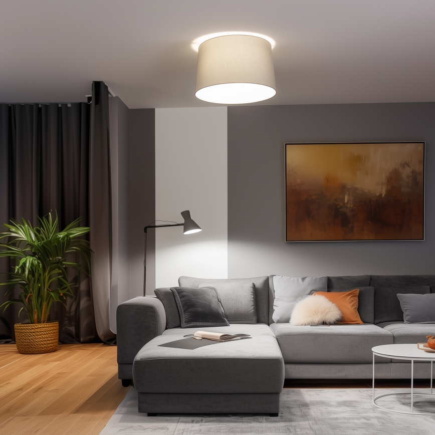 Brilagi - LED-Aufbauleuchte CERIA 1xE27/40W/230V Ø 45 cm grau