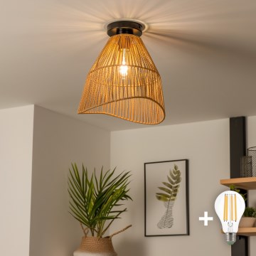 Brilagi - LED-Aufputz-Deckenleuchte CERIA BOHO 1xE27/40W/230V pr. 30 cm braun