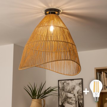 Brilagi - LED-Aufputz-Deckenleuchte CERIA BOHO 1xE27/40W/230V Ø 50 cm braun