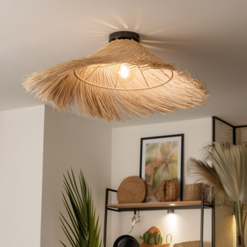 Brilagi - LED-Aufputz-Deckenleuchte CERIA BOHO 1xE27/40W/230V Ø 70 cm Rattan