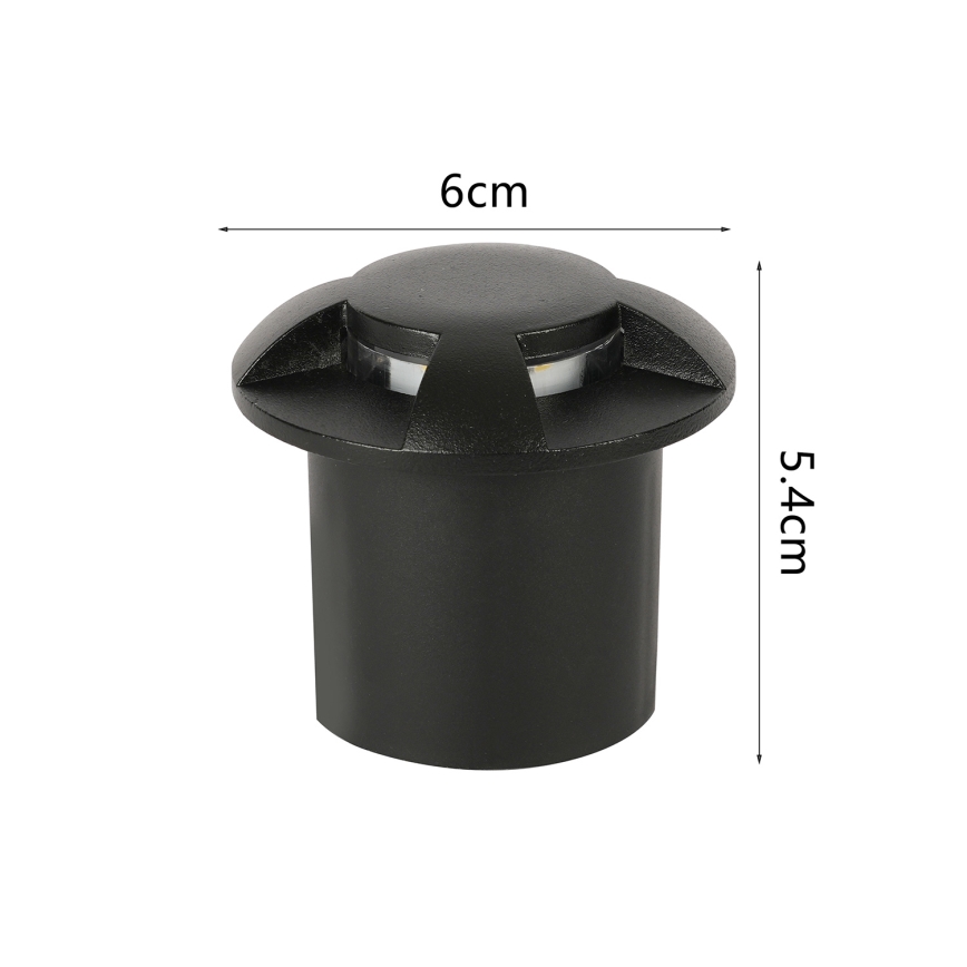 Brilagi - LED Außen befahrbare Bodeneinbauleuchte GROUNDRAY LED/1W/230V schwarz IP67
