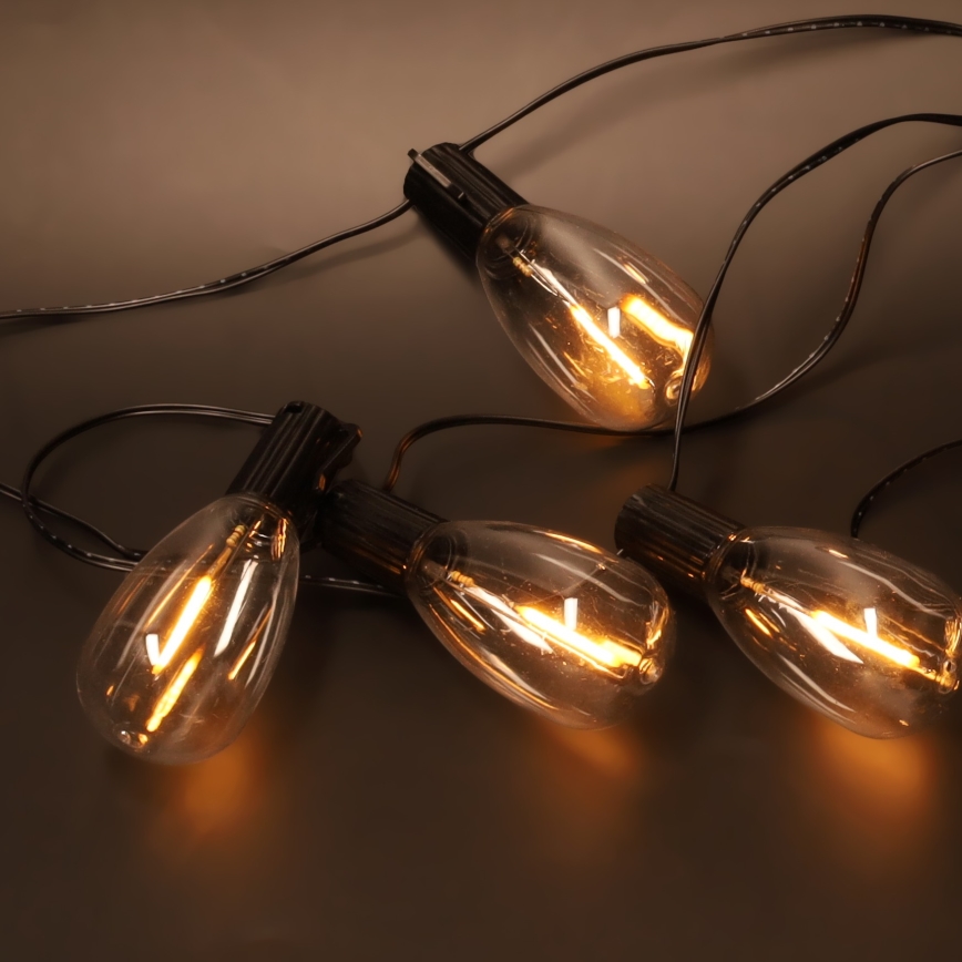 Brilagi - LED-Außen-Dekorationskette 10xLED/3xAA 3,2m IP44 warmweiß