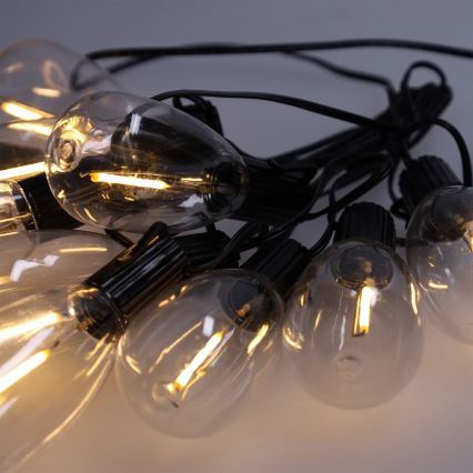 Brilagi - LED-Außen-Dekorationskette 10xLED/3xAA 3,2m IP44 warmweiß