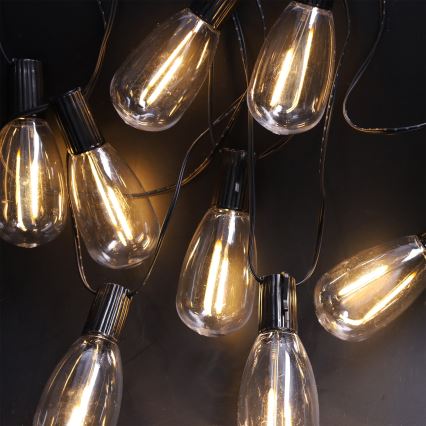 Brilagi - LED-Außen-Dekorationskette 10xLED/3xAA 3,2m IP44 warmweiß