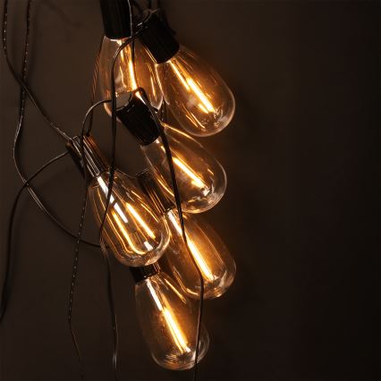 Brilagi - LED-Außen-Dekorationskette 10xLED/3xAA 3,2m IP44 warmweiß