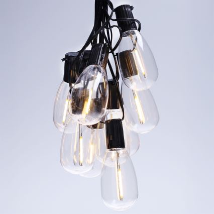 Brilagi - LED-Außen-Dekorationskette 10xLED/3xAA 3,2m IP44 warmweiß