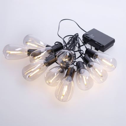 Brilagi - LED-Außen-Dekorationskette 10xLED/3xAA 3,2m IP44 warmweiß