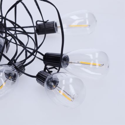 Brilagi - LED-Außen-Dekorationskette 10xLED/3xAA 3,2m IP44 warmweiß