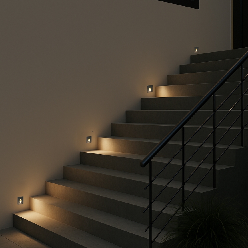 Brilagi - LED-Außen-Einbauleuchte STAIRDOT LED/2W/230V schwarz IP65 eckig