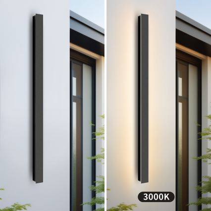 Brilagi - LED Außen-Wandleuchte LINEAR LED/22W/230V 3000K IP65 100 cm schwarz