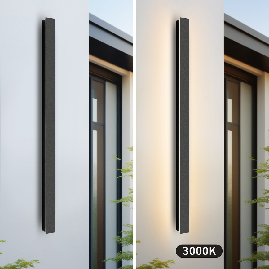 Brilagi - LED Außen-Wandleuchte LINEAR LED/22W/230V 3000K IP65 100 cm schwarz