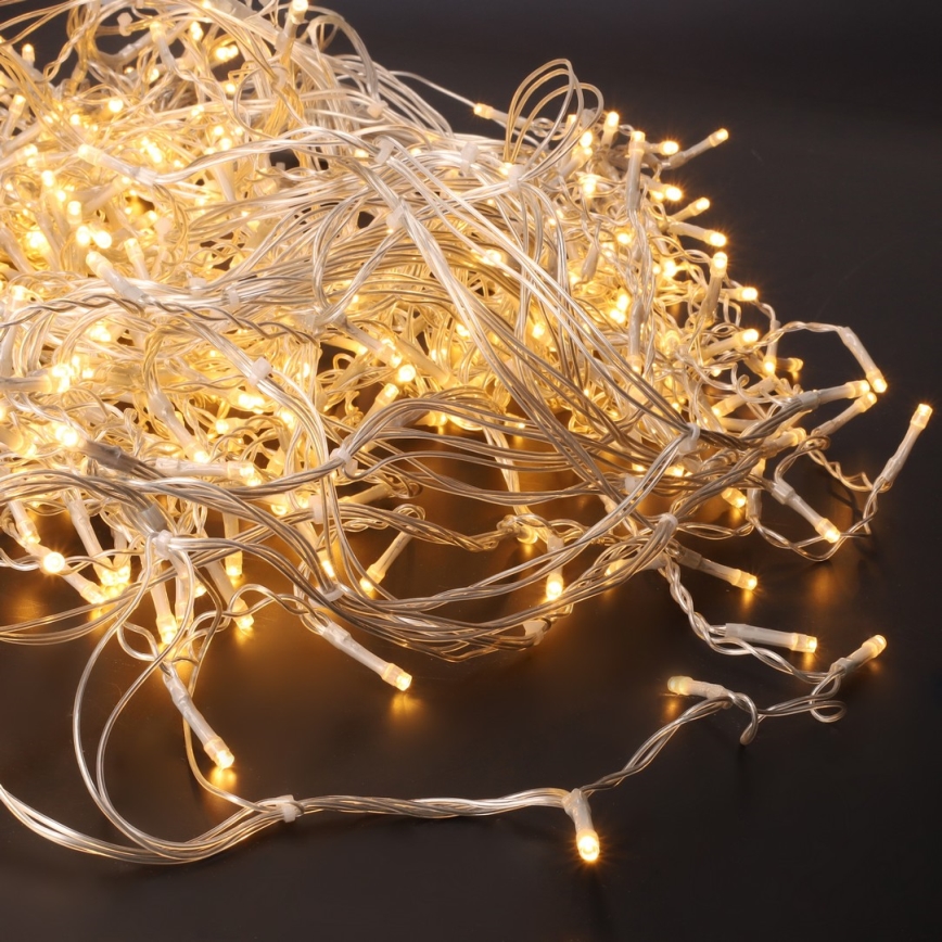 Brilagi - LED-Außen-Weihnachts-Lichterkette 360 LEDs / 8 Funktionen, 14 m, IP44, warmweiß, Eiszapfen