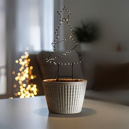Brilagi - LED-Außen-Weihnachtsdekoration LED/3xAA IP44 68x29 cm Weihnachtsbaum