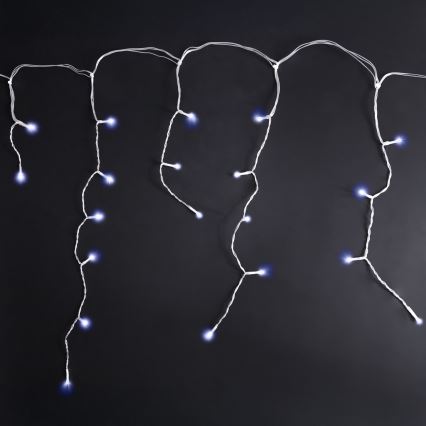 Brilagi - LED-Weihnachts-Lichterkette für den Außenbereich, 200 LEDs, 8 Funktionen, 13 m, IP44, kaltweiß, Eiszapfen