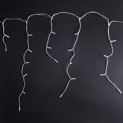 Brilagi - LED-Weihnachts-Lichterkette für den Außenbereich, 200 LEDs, 8 Funktionen, 13 m, IP44, kaltweiß, Eiszapfen