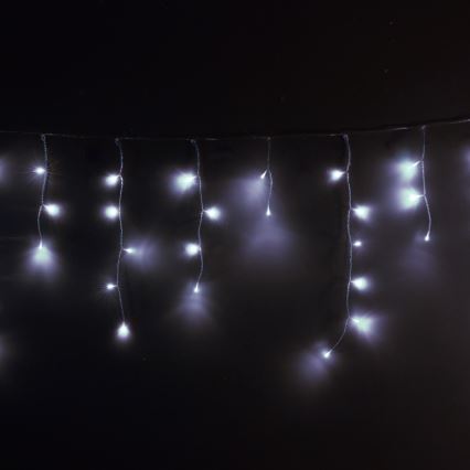 Brilagi - LED-Weihnachts-Lichterkette für den Außenbereich, 200 LEDs, 8 Funktionen, 13 m, IP44, kaltweiß, Eiszapfen