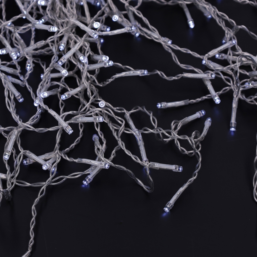 Brilagi - LED-Weihnachts-Lichterkette für den Außenbereich, 200 LEDs, 8 Funktionen, 13 m, IP44, kaltweiß, Eiszapfen