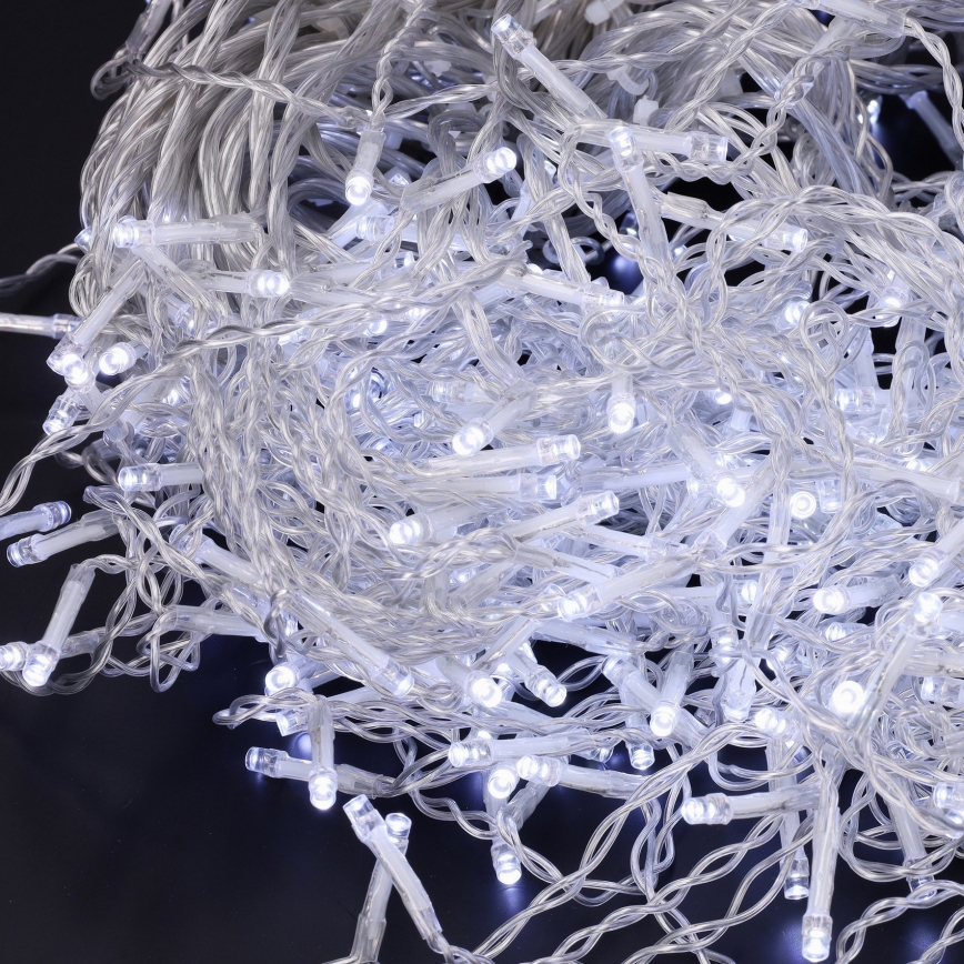 Brilagi - LED-Weihnachts-Lichterkette für den Außenbereich, 200 LEDs, 8 Funktionen, 13 m, IP44, kaltweiß, Eiszapfen