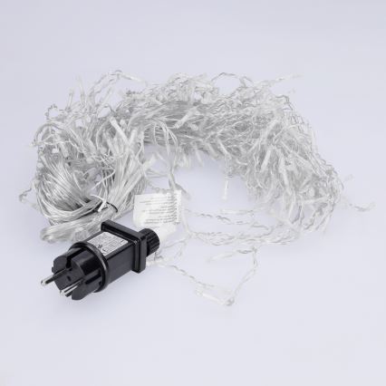 Brilagi - LED-Weihnachts-Lichterkette für den Außenbereich, 200 LEDs, 8 Funktionen, 13 m, IP44, kaltweiß, Eiszapfen