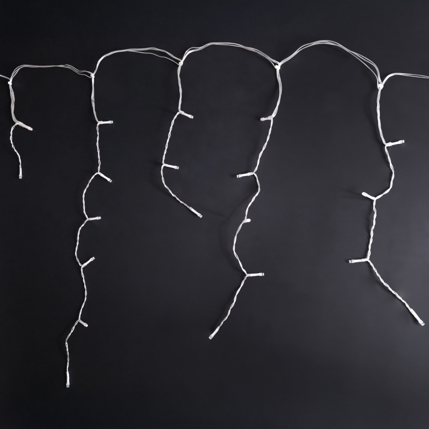 Brilagi - LED-Außen-Weihnachtslichterkette, 200 LEDs / 8 Funktionen, 13 m, IP44, warmweiß, Eiszapfen-Optik