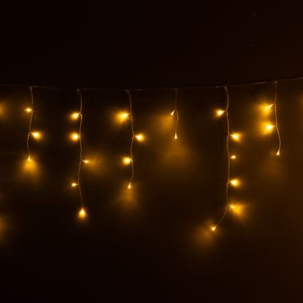 Brilagi - LED-Außen-Weihnachtslichterkette, 200 LEDs / 8 Funktionen, 13 m, IP44, warmweiß, Eiszapfen-Optik