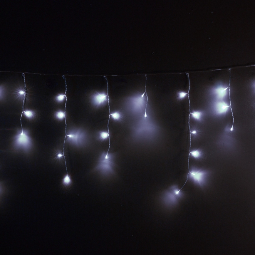 Brilagi - LED Außen-Weihnachtsvorhang 200 LEDs/8 Funktionen 13m IP44 kaltweiß Eiszapfen