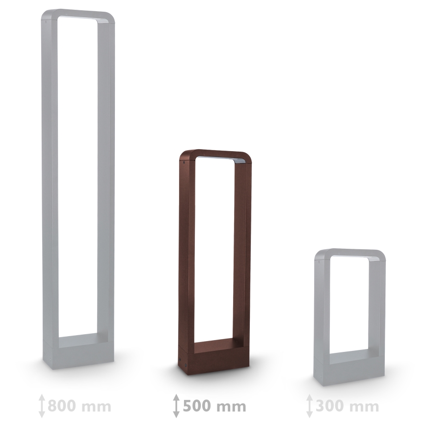 Brilagi - LED Außenleuchte BARI LED/7W/230V 3000/4000/6000K braun IP54 50 cm