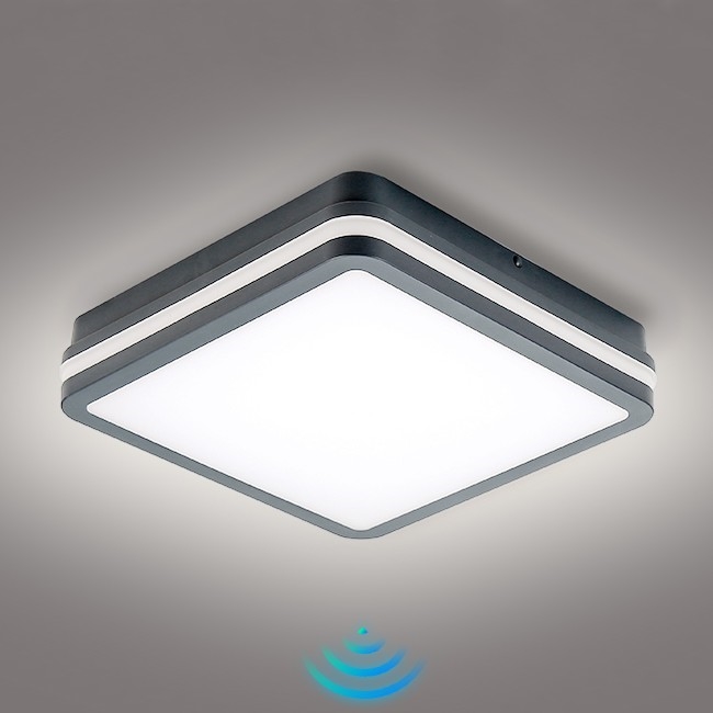 Brilagi - LED Außenleuchte mit Bewegungsmelder BENE LED/24W/230V 26x26 cm Anthrazit IP54