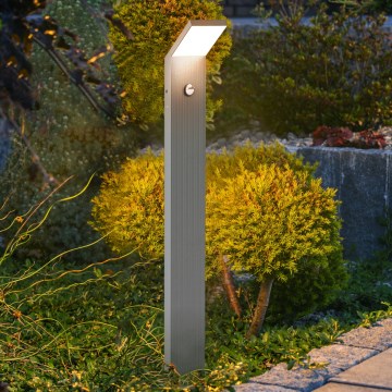 Brilagi - LED-Außenleuchte mit Sensor RIANO LED/8W/230V silber IP65