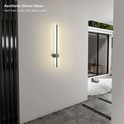 Brilagi - LED Außenwandleuchte AURA LED/12W/230V 3000K IP54 65 cm anthrazit