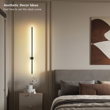Brilagi - LED-Außenwandleuchte AURA LED/20W/230V 4000K IP54 97 cm schwarz