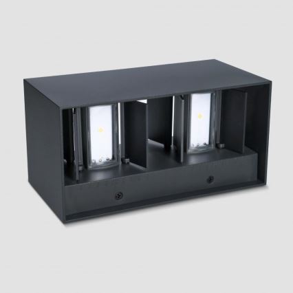 Brilagi - LED-Außenwandleuchte DOUBLE CUBE LED/12W/230V schwarz IP65
