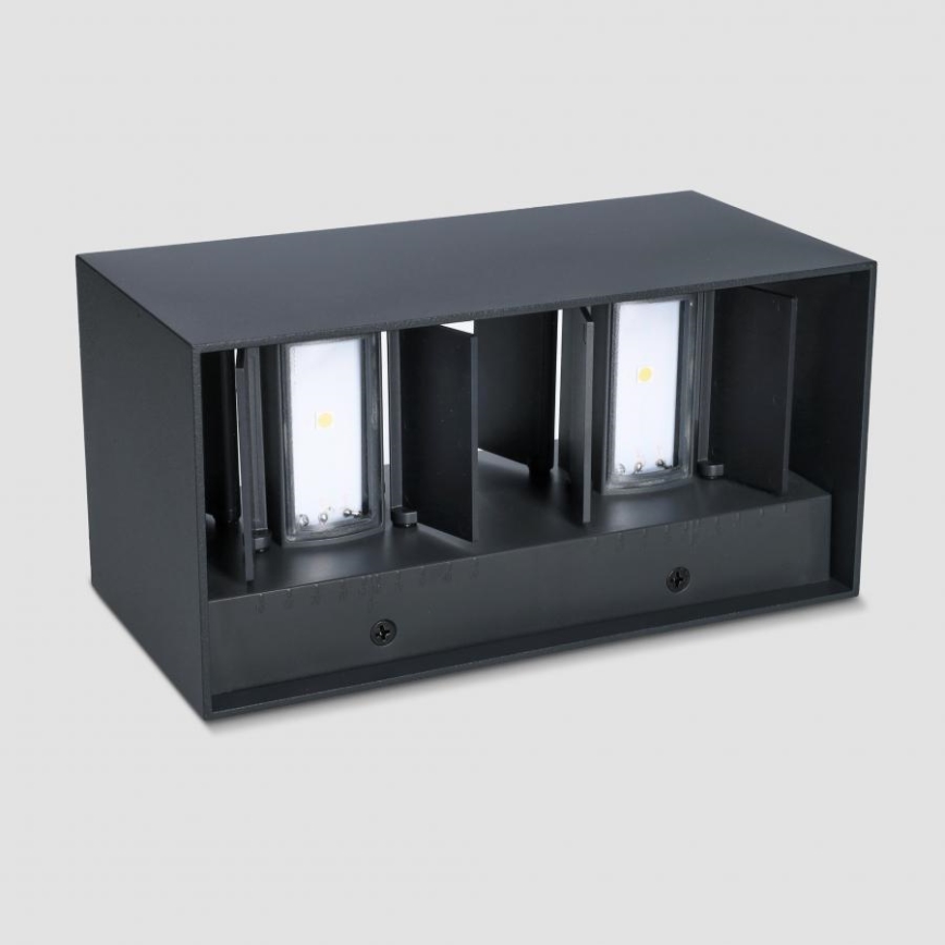 Brilagi - LED-Außenwandleuchte DOUBLE CUBE LED/12W/230V schwarz IP65
