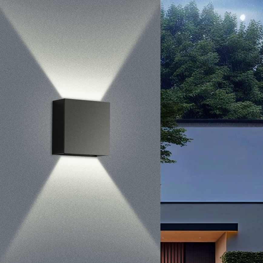 Brilagi - LED-Außenwandleuchte DOUBLERAY LED/4W/230V schwarz IP65