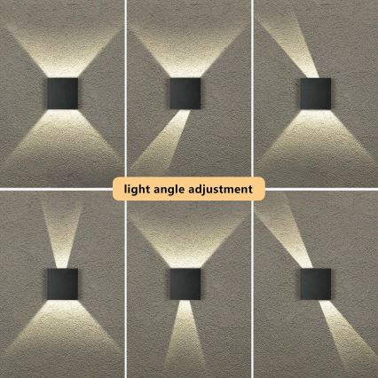 Brilagi - LED-Außenwandleuchte DOUBLERAY LED/4W/230V schwarz IP65