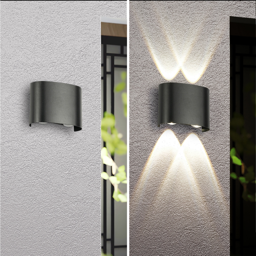 Brilagi - LED-Außenwandleuchte FLAREBOX LED/4W/230V schwarz IP65