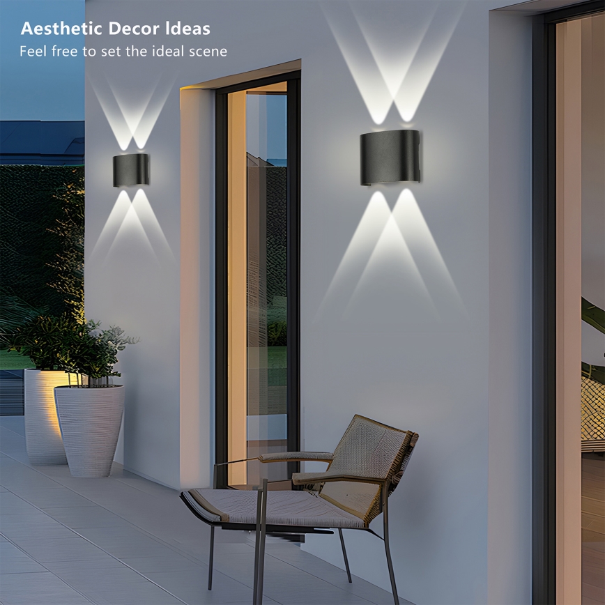 Brilagi - LED-Außenwandleuchte FLAREBOX LED/4W/230V schwarz IP65