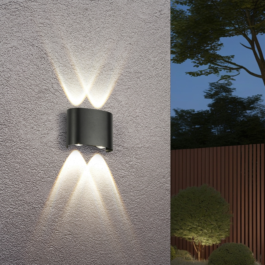 Brilagi - LED-Außenwandleuchte FLAREBOX LED/4W/230V schwarz IP65