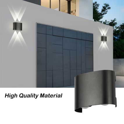 Brilagi - LED-Außenwandleuchte FLAREBOX LED/4W/230V schwarz IP65