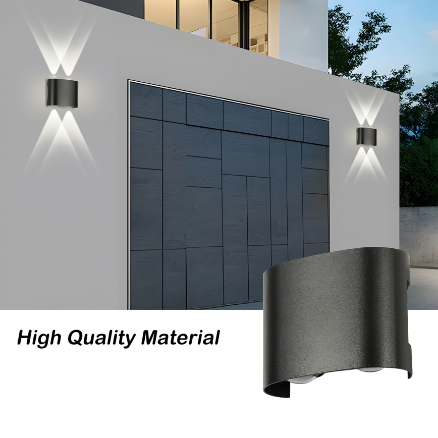 Brilagi - LED-Außenwandleuchte FLAREBOX LED/4W/230V schwarz IP65