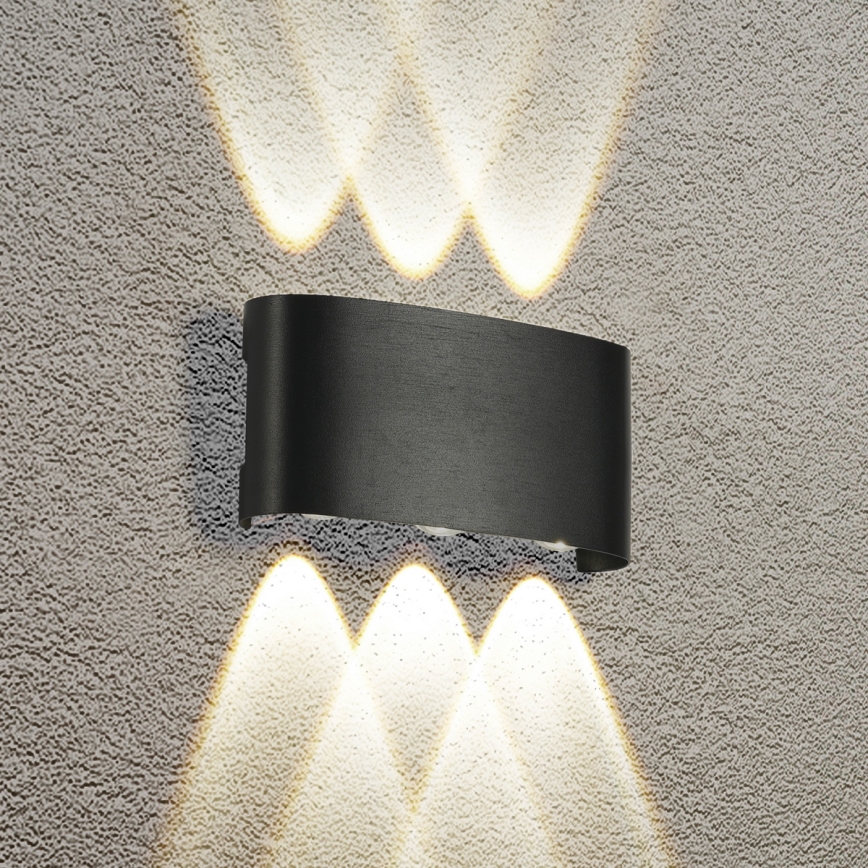 Brilagi - LED-Außenwandleuchte FLAREBOX LED/6W/230V schwarz IP65