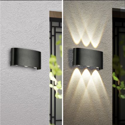Brilagi - LED-Außenwandleuchte FLAREBOX LED/6W/230V schwarz IP65
