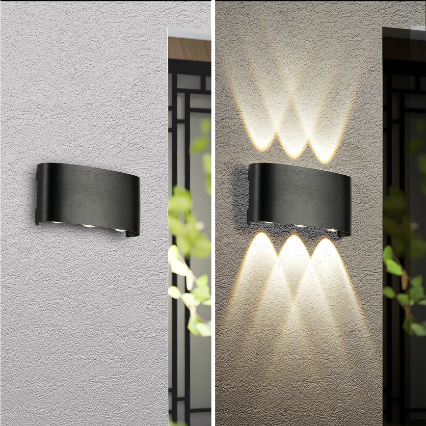 Brilagi - LED-Außenwandleuchte FLAREBOX LED/6W/230V schwarz IP65