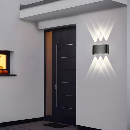 Brilagi - LED-Außenwandleuchte FLAREBOX LED/6W/230V schwarz IP65